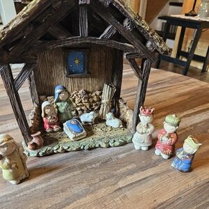 RARE Nativity Set Christmasville Ronnie Walter Baby Jesús Mary Joseph Fotanini